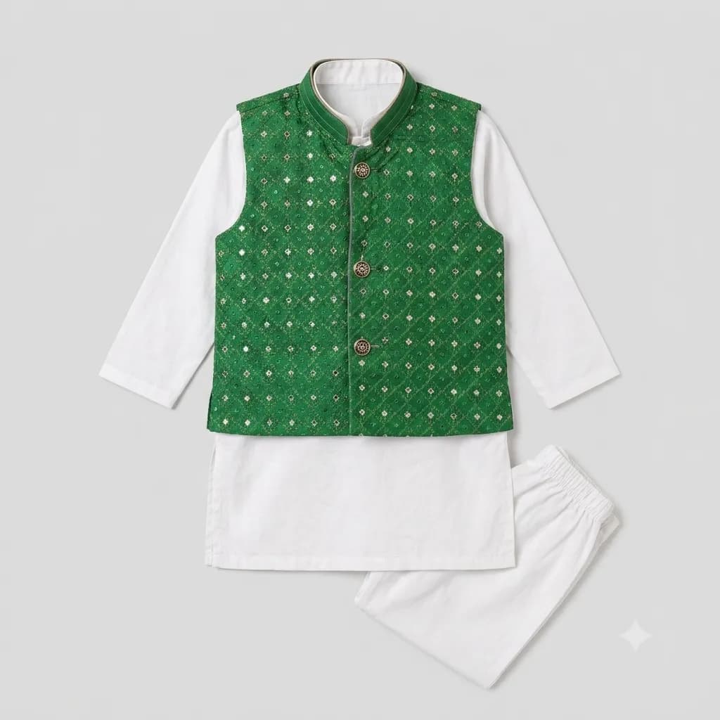 Boys JA waist coat Kurta Shalwar