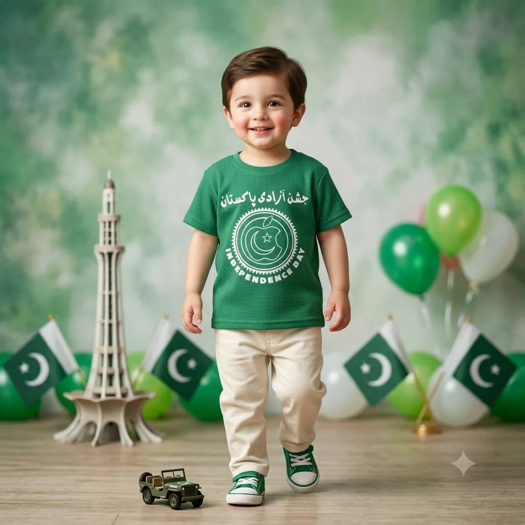 Boys Pakistan T-Shirt Green