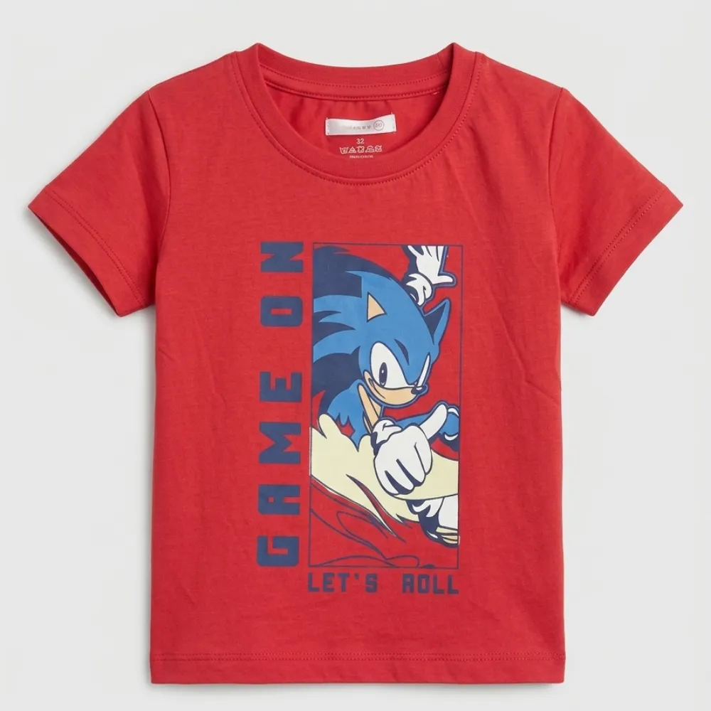 Red Sonic the Hedgehog T-Shirt for Kids