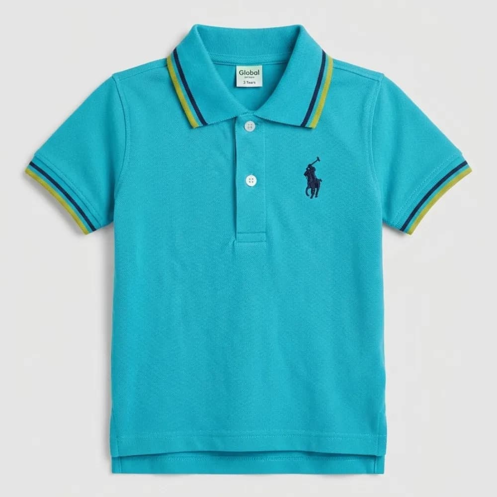 Turquoise Polo Shirt for Children