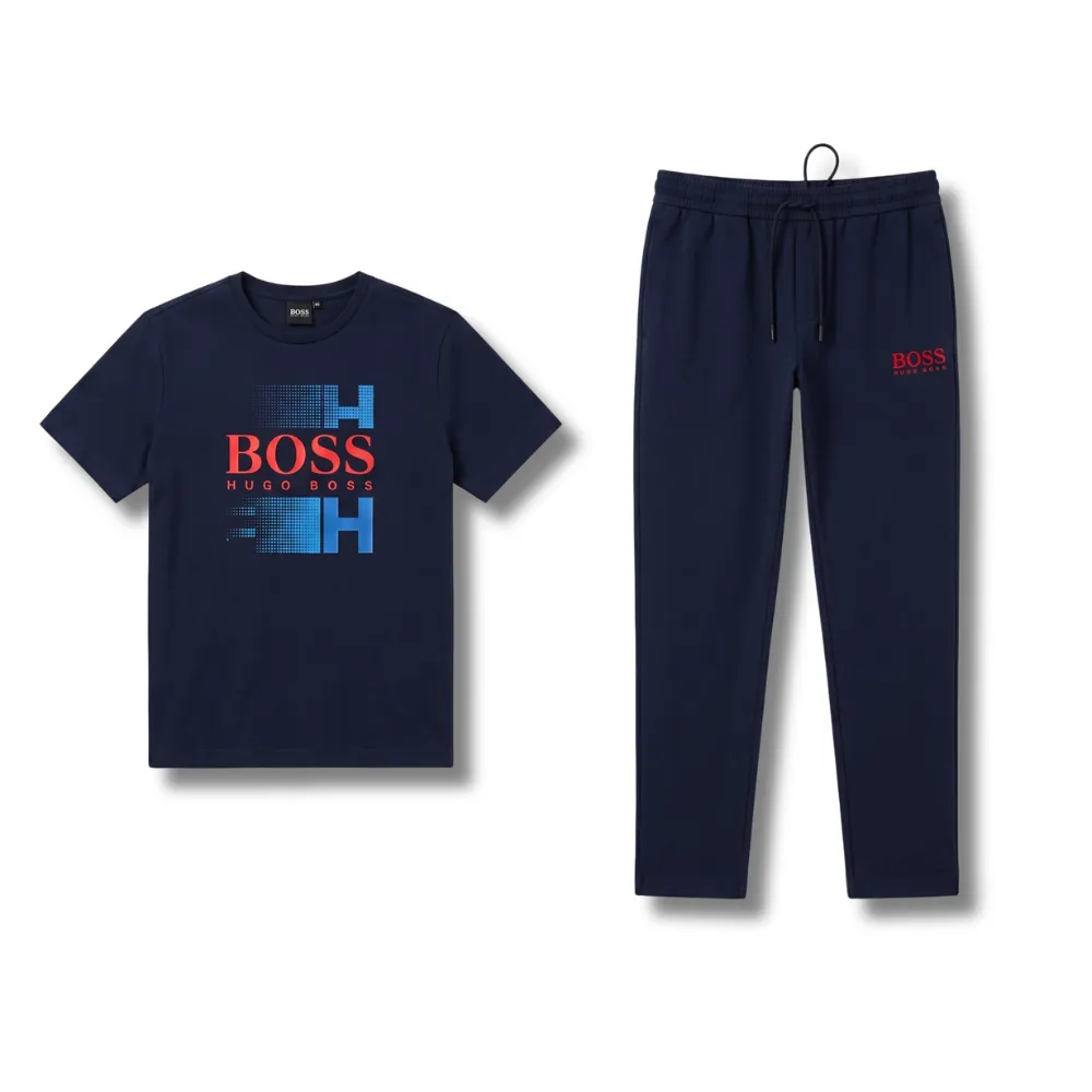 Boss T-Shirt and Sweatpants Set.